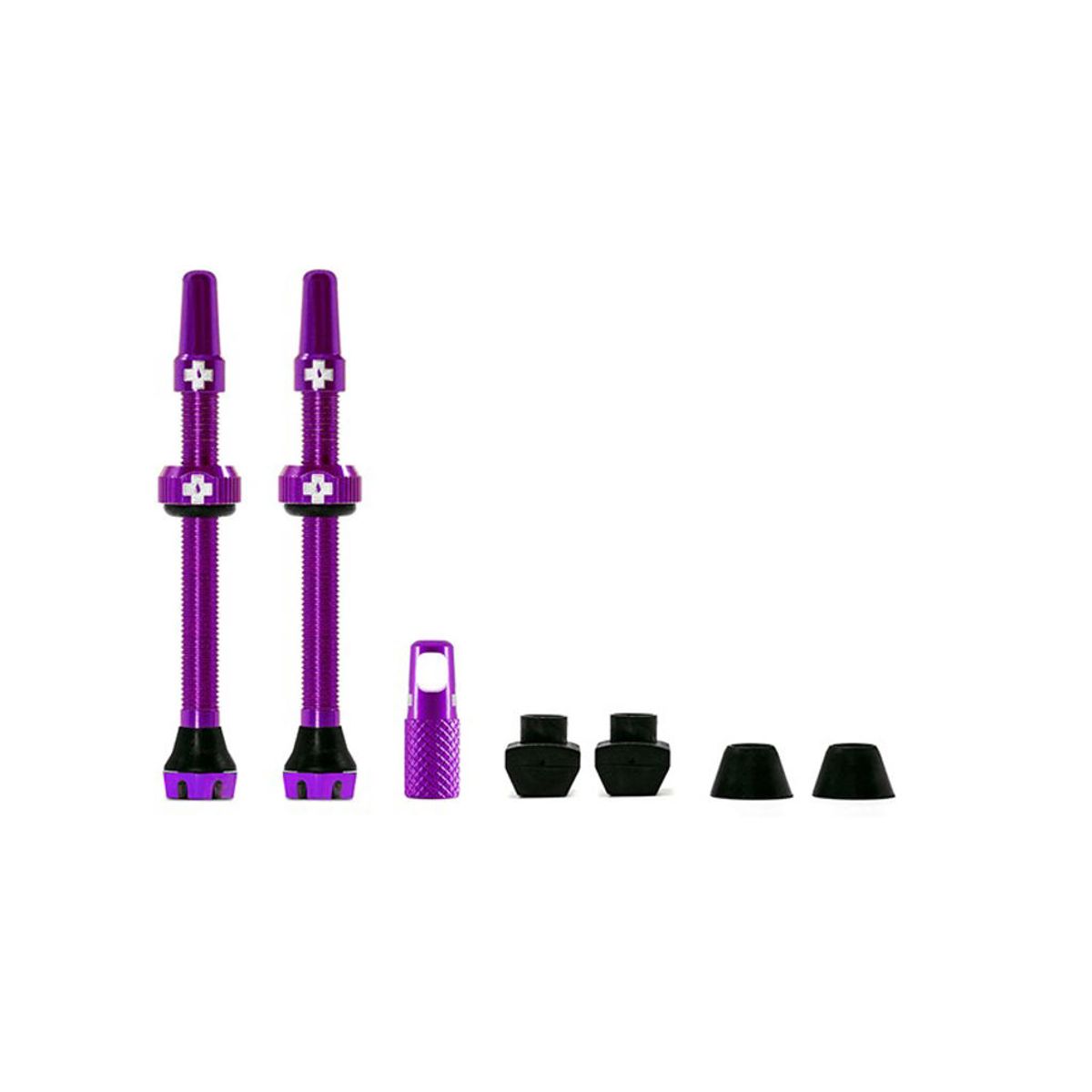 Muc-Off - Tubeless Ventiler - 60mm lange - Lilla - 2 stk.