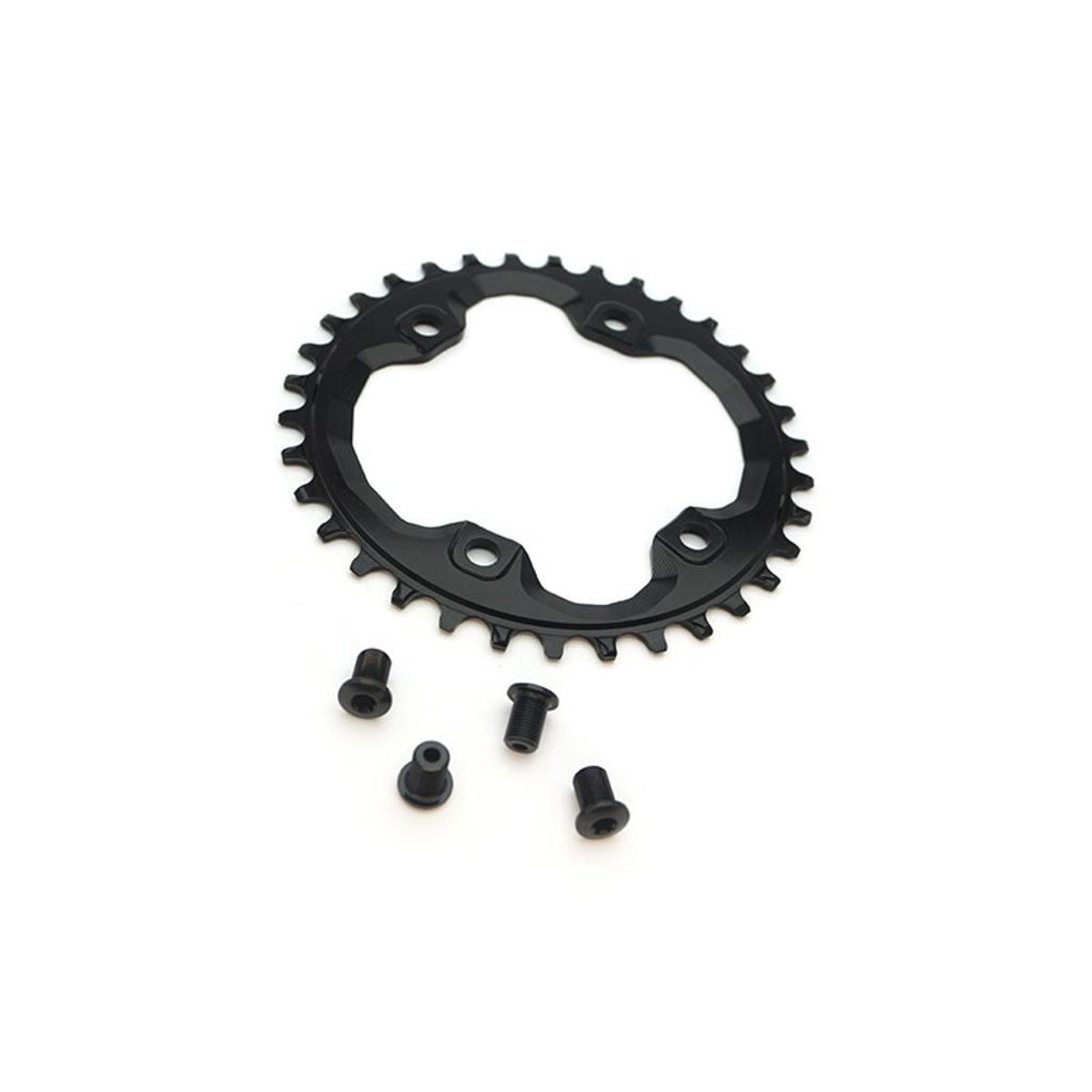 absoluteBLACK Rund klinge - Singlespeed - ø96 mm - 34T - Sort