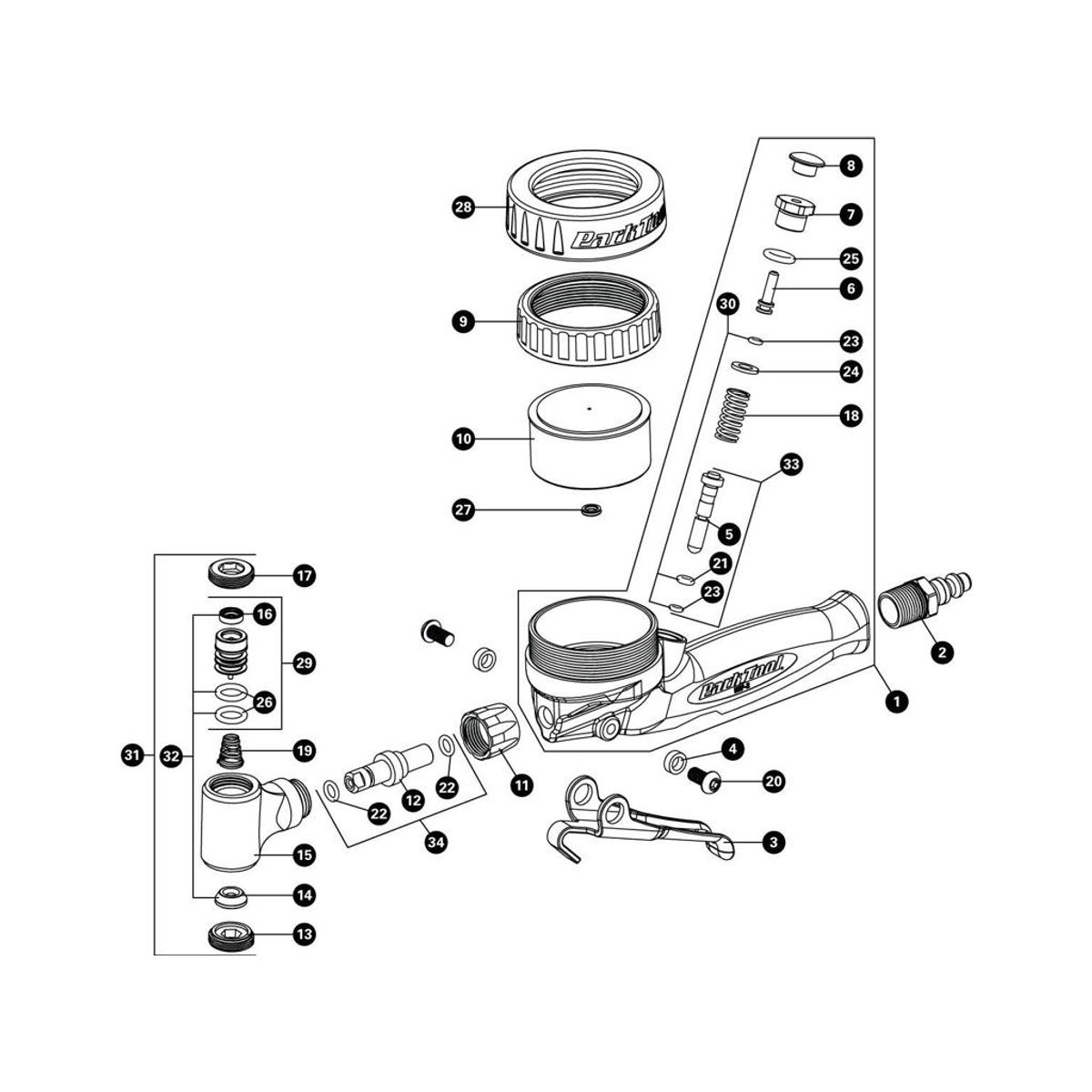 Park Tool 1586K - Pakningssæt til pumpehoved - INF1/INF-2 - Pumpe til trykluft