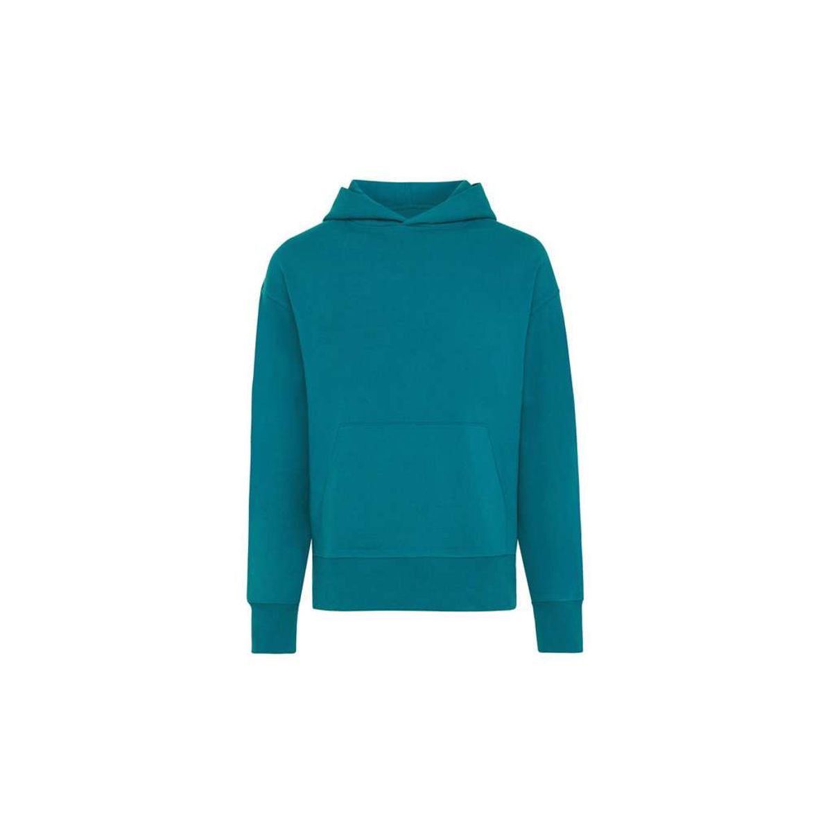 Iqoniq Yoho Afslappet Hoodie i Genanvendt Bomuld, Verdigris