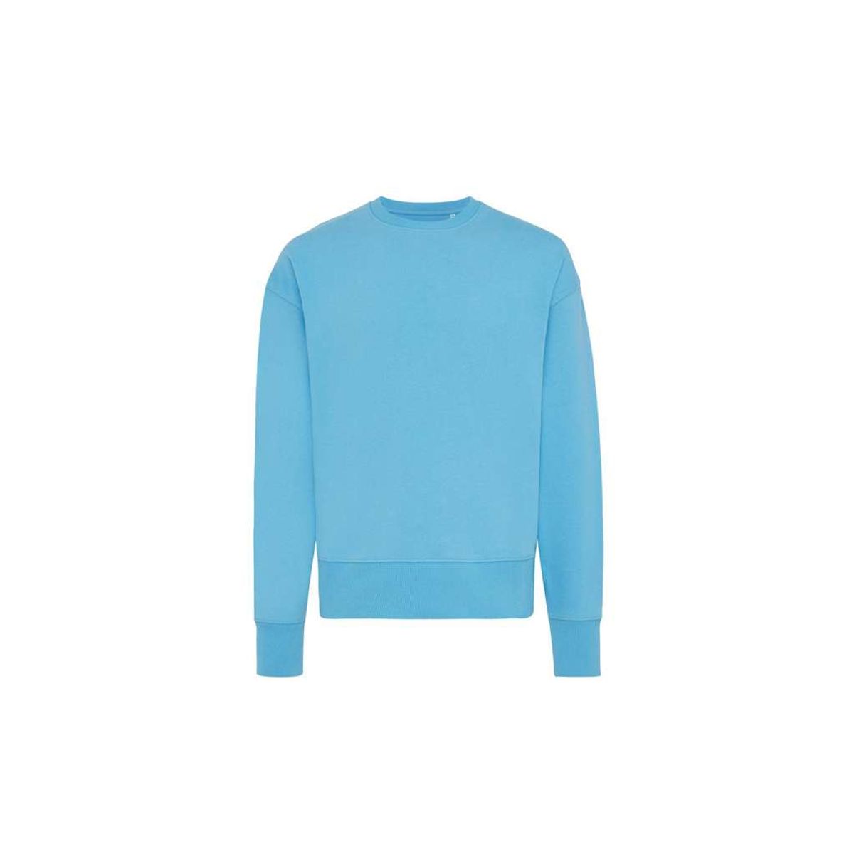 Iqoniq Kruger Afslappet Crew Neck i Genanvendt Bomuld, Tranquil Blue