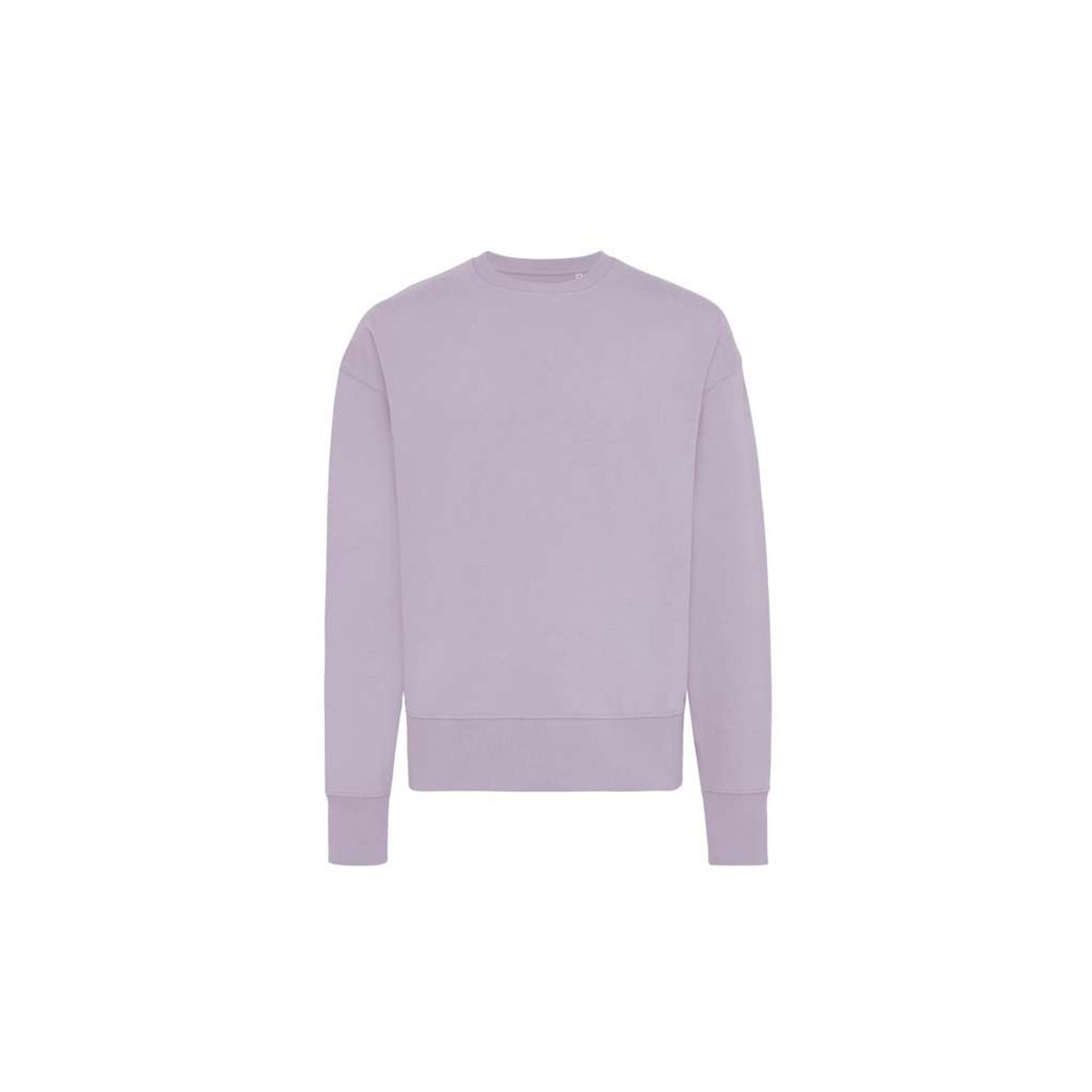 Iqoniq Kruger Afslappet Crew Neck i Genanvendt Bomuld, Lavender