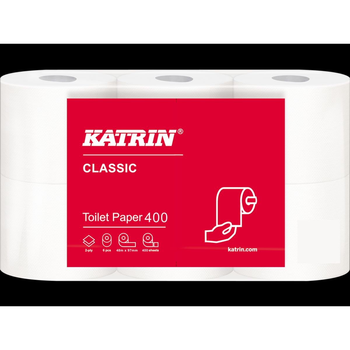 Toiletpapir Katrin Classic 104834 2-lags 48m Hvid 42 rl