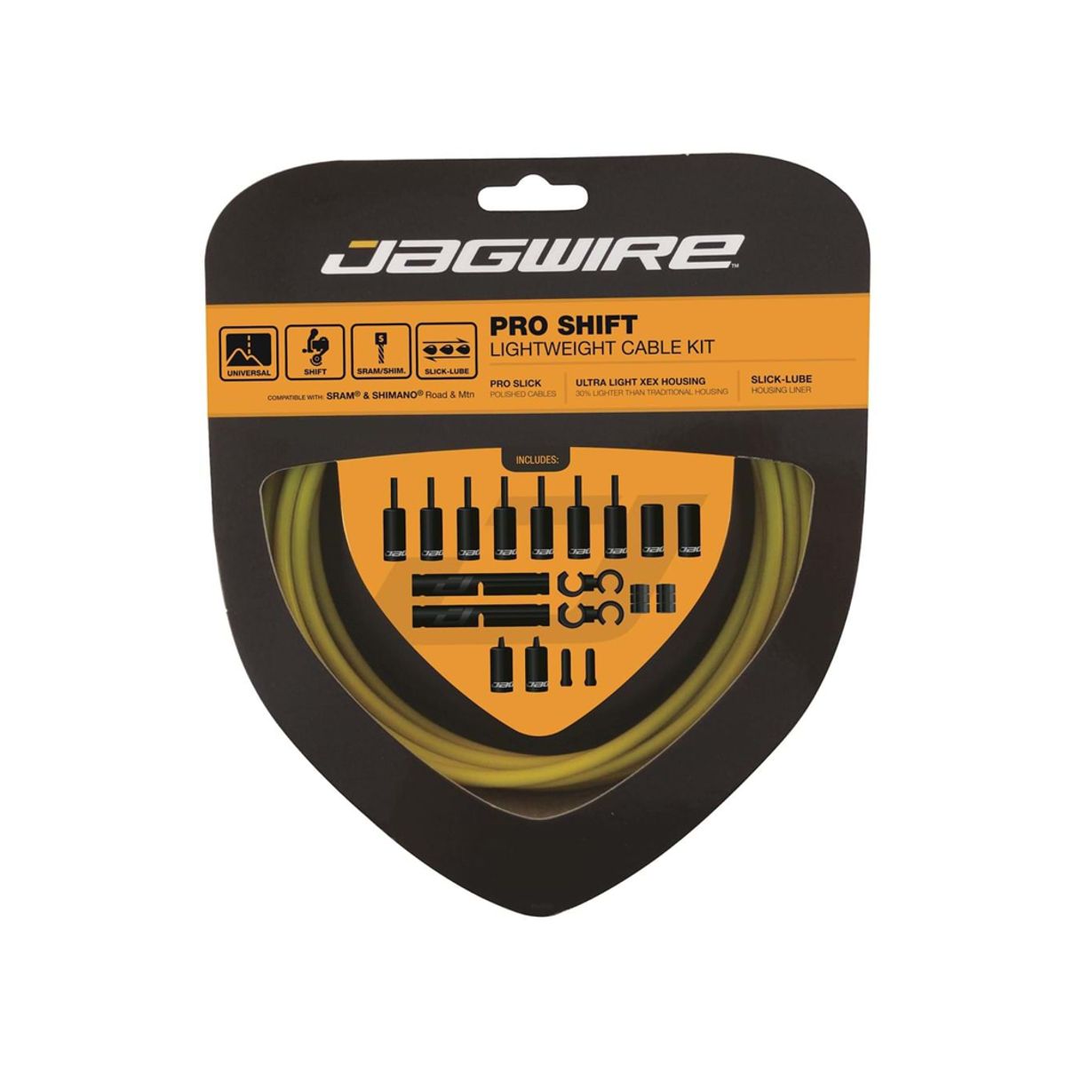 Jagwire - Pro Shift - 2x Gearkabel sæt - Road/MTB - Gul