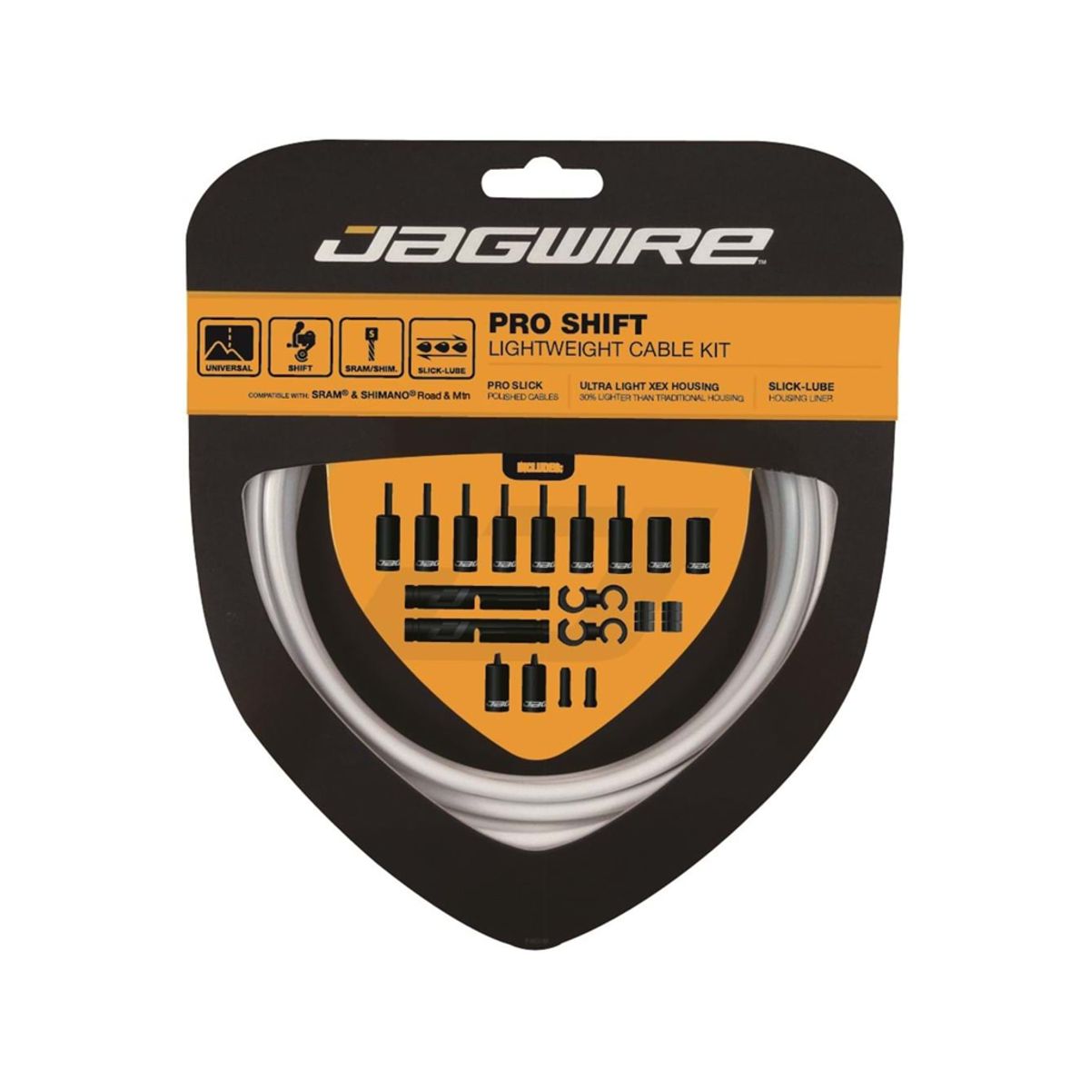 Jagwire - Pro Shift - 2x Gearkabel sæt - Road/MTB - Hvid