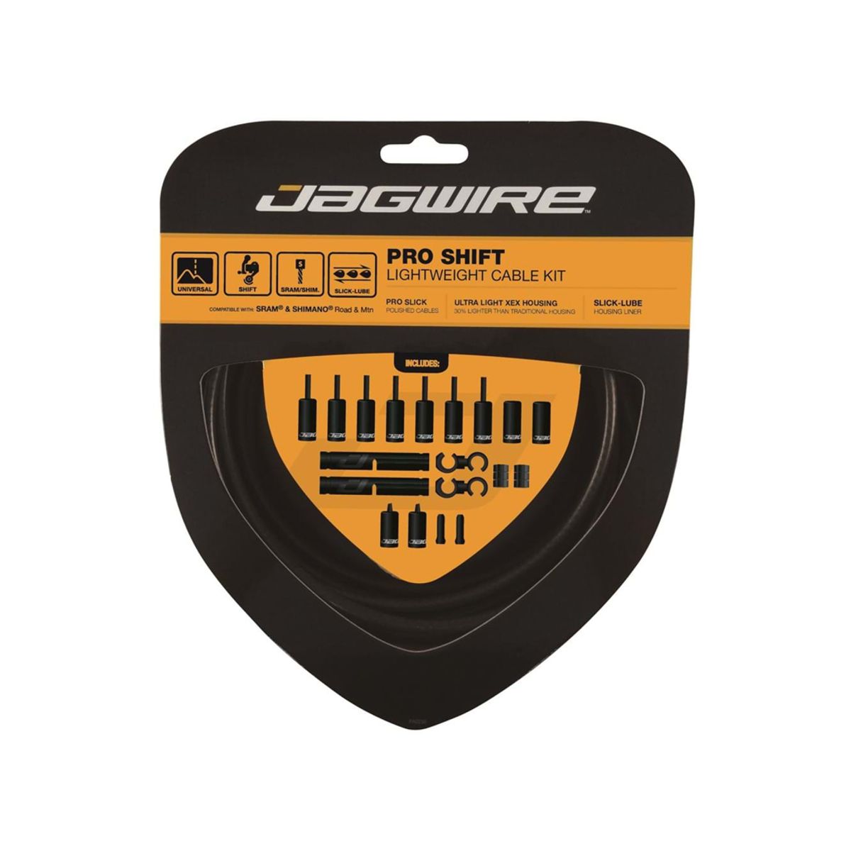 Jagwire - Pro Shift - 2x Gearkabel sæt - Road/MTB - Mat Sort