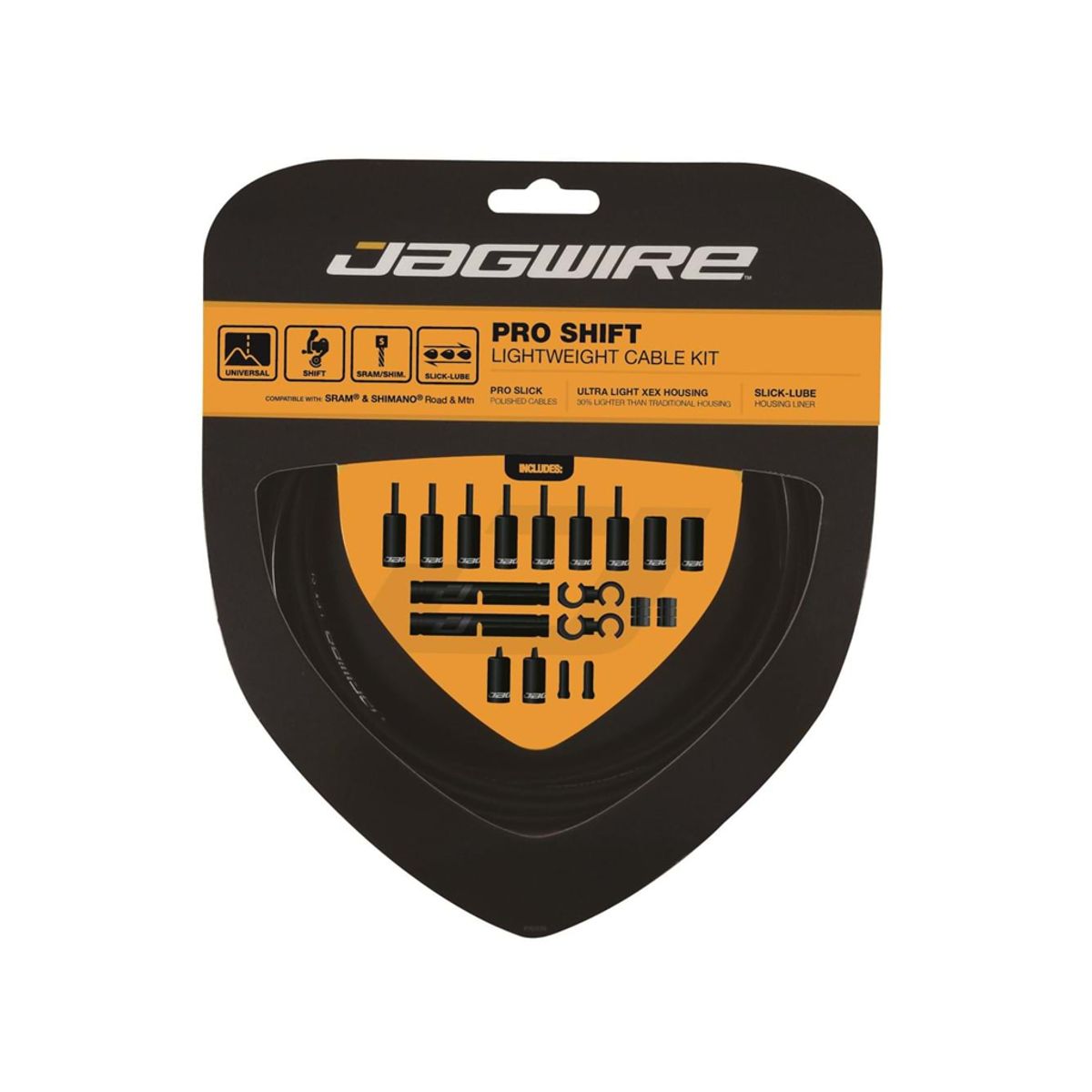 Jagwire - Pro Shift - 2x Gearkabel sæt - Road/MTB - Sort