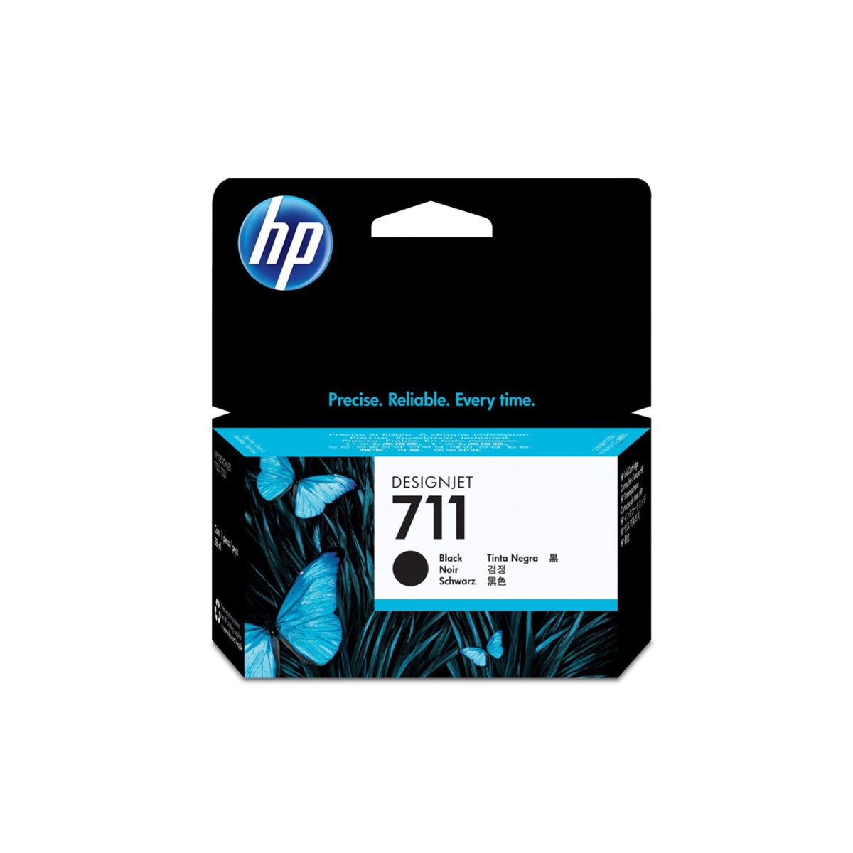 HP 711 Blæk Sort 38 ml.