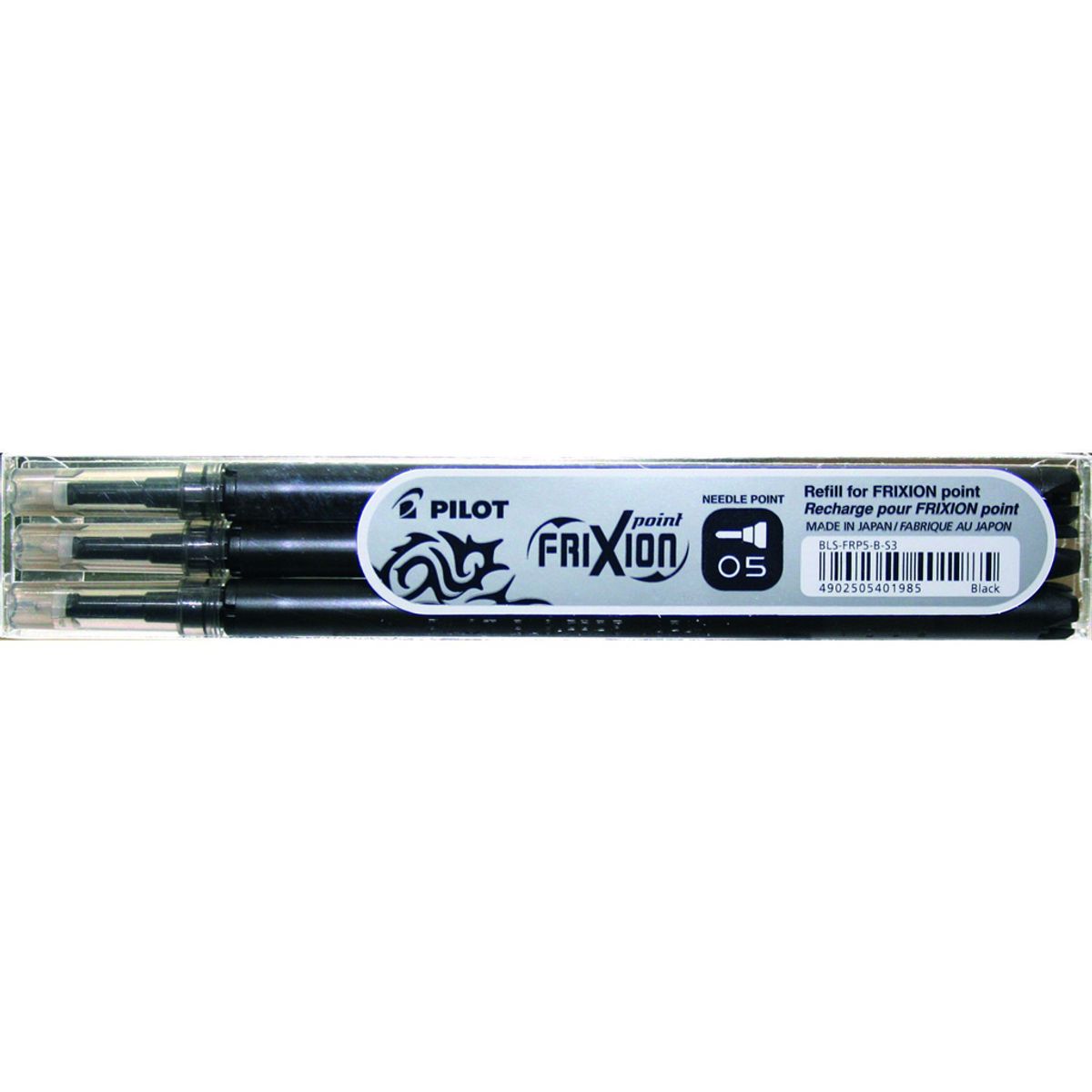 Refill Pilot Frixion Sort 0,5 mm 3-stk