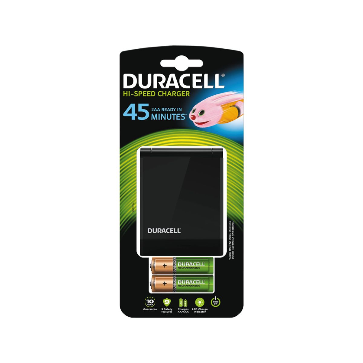 Batterilader Duracell 45 Minutters