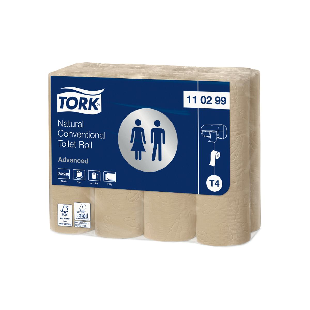 Toiletpapir Tork T4 110299 Advanced Natur 2-lags 24 rl