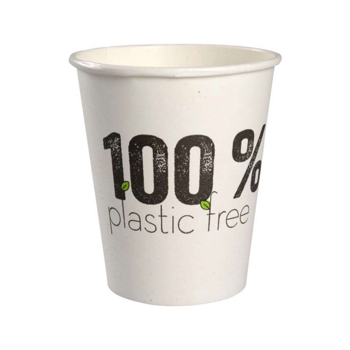 Papkrus Plastic Free Single Wall | 24/25 cl | Hvid | 50 stk