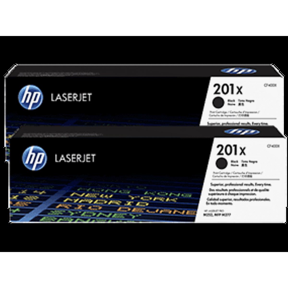 HP 201x Toner Cf400xd 2x Sort