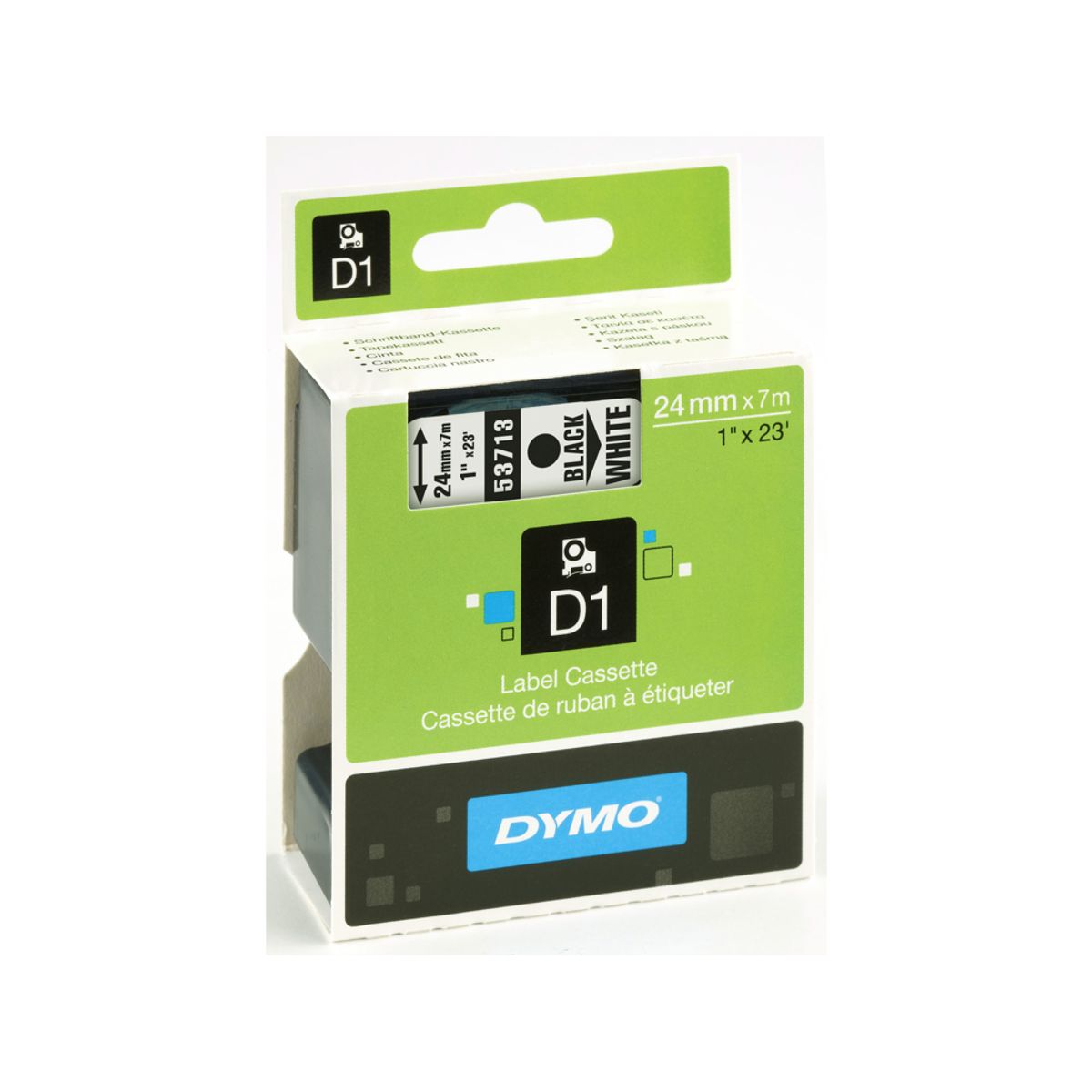 Dymo Tape 53713 24mm Sort/hvid