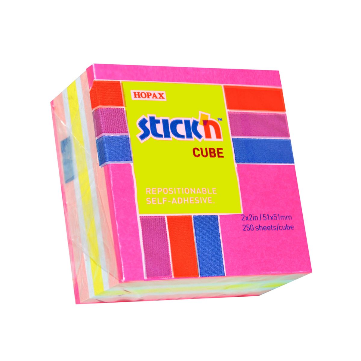 Notes Stick `N Mini Cube Rosa/neon Pastel