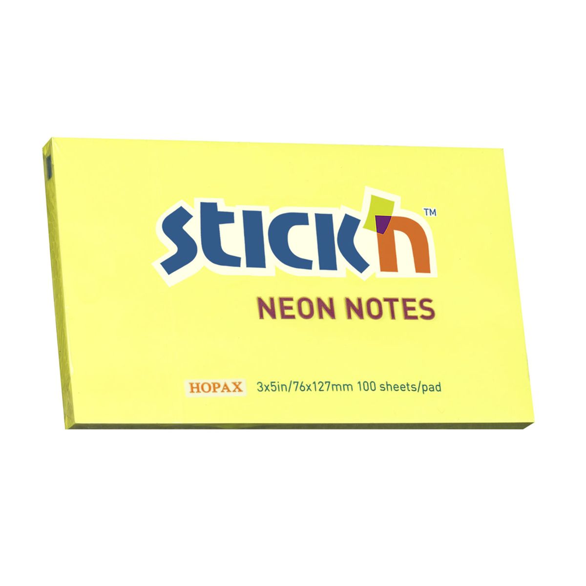 Notes 75x127 mm Neon gul