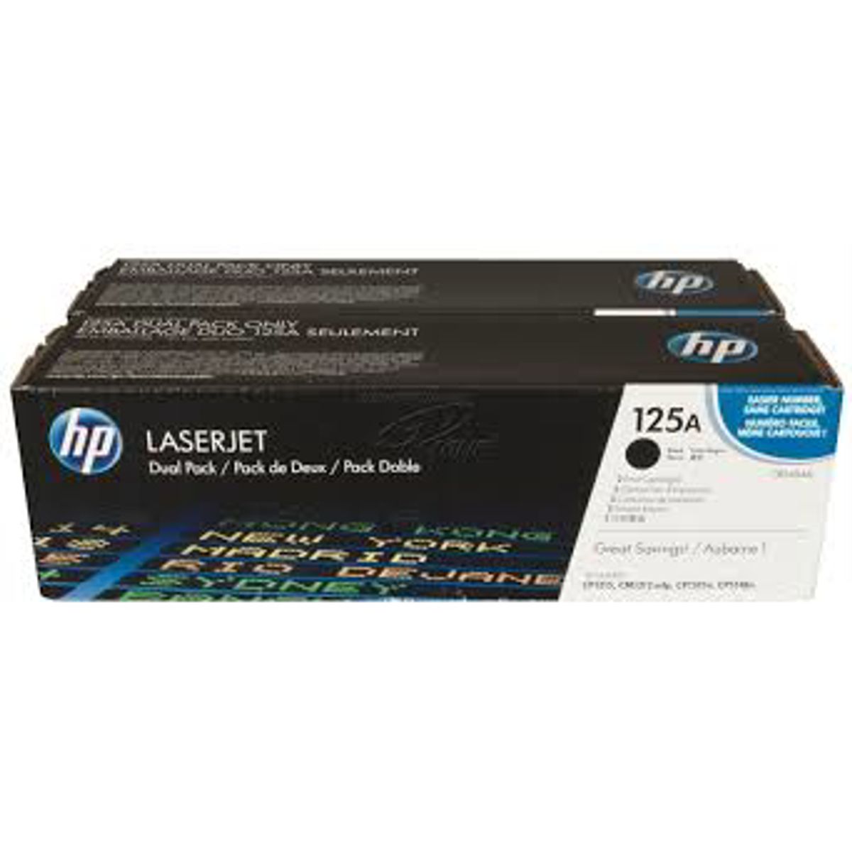 HP 125a Toner Cb540ad 2x Sort