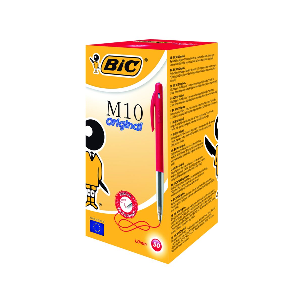 Kuglepen BIC Clic M10 M rød