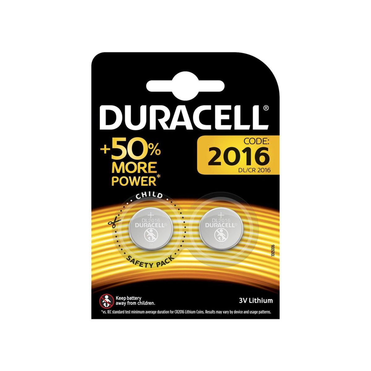 Batteri Duracell Cr2016 2 stk