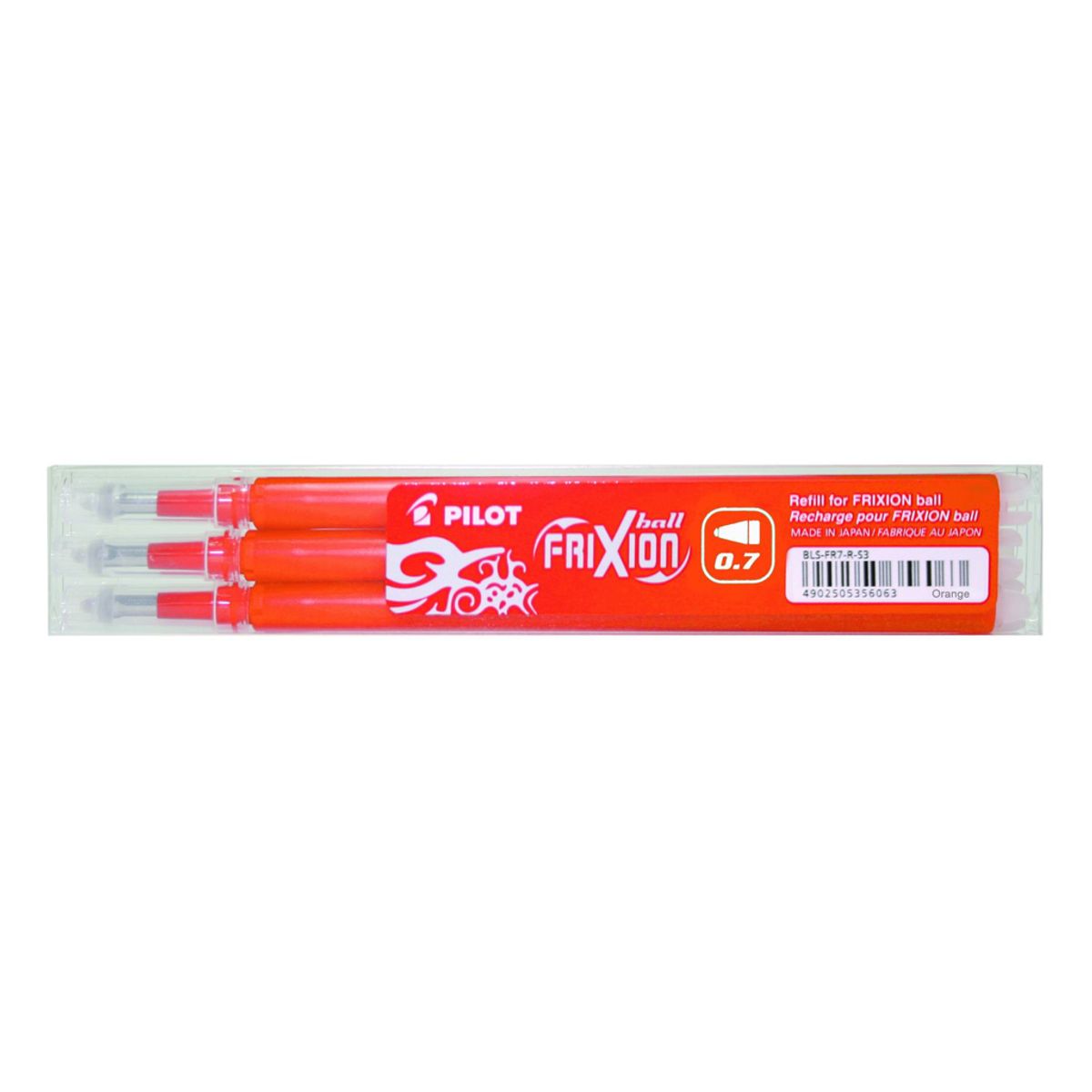 Refill Pilot Frixion Orange 0,7 mm 3-stk