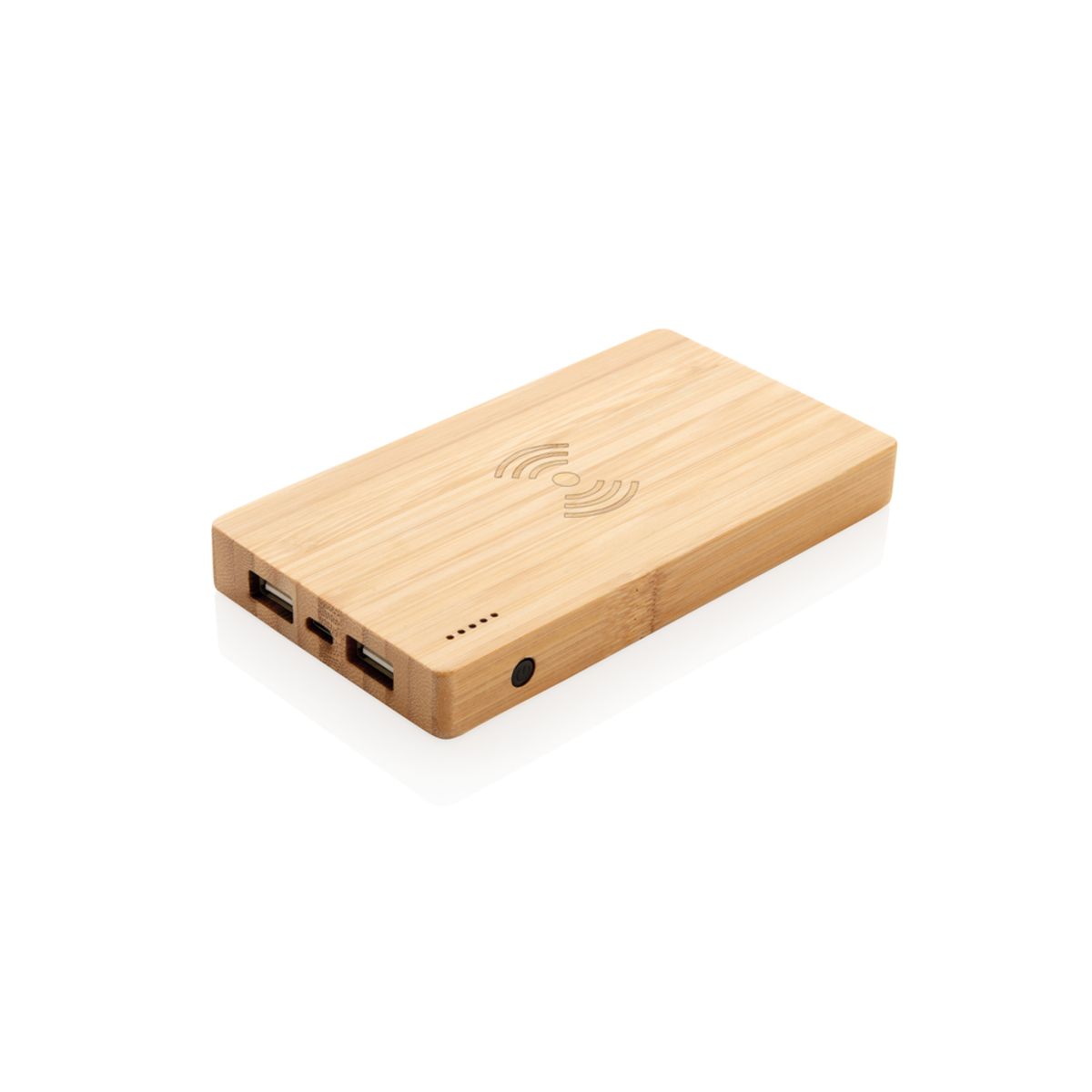 Bamboo 4.000 mAh Trådløs 5W Powerbank, Brun