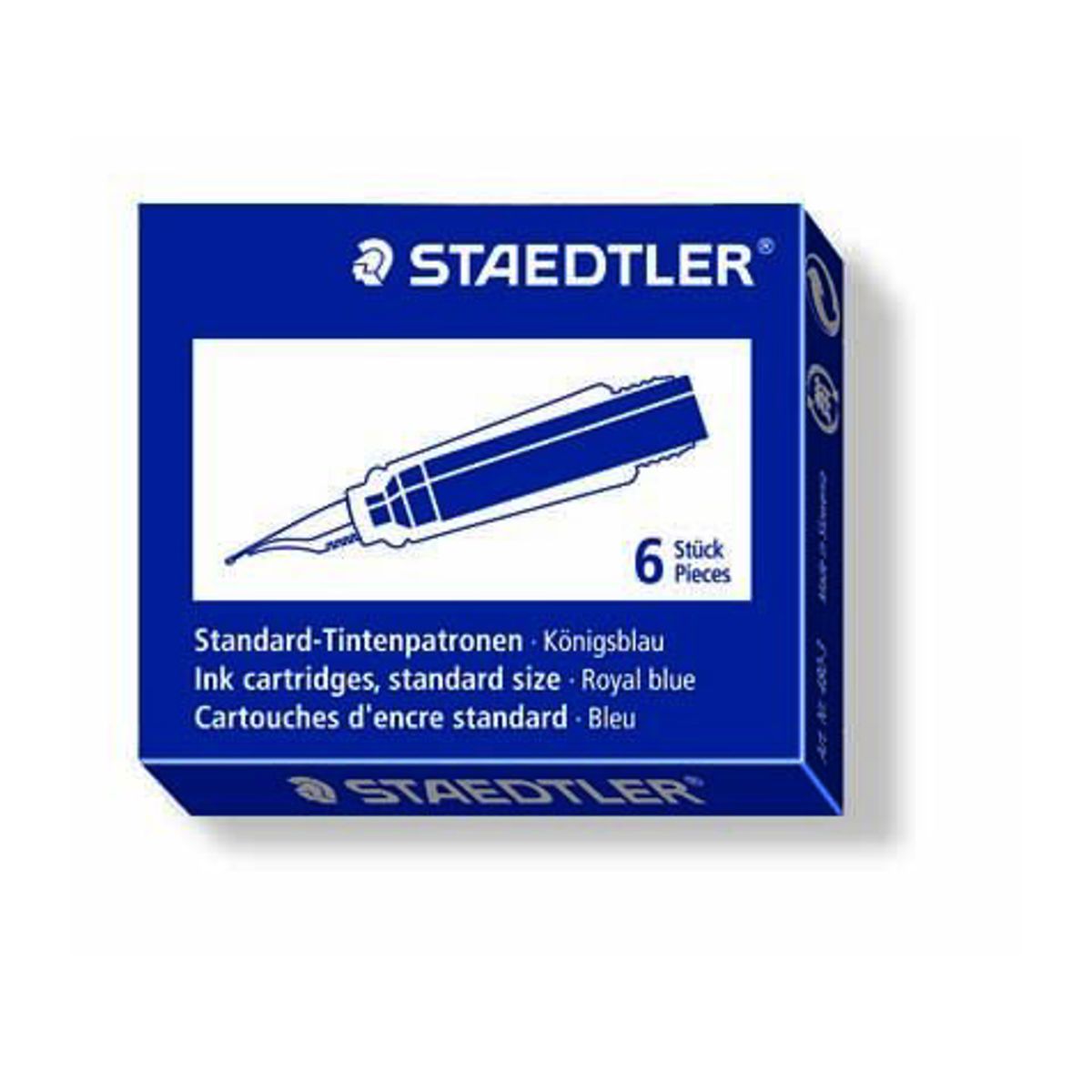 Refill til Fyldepen Staedtler blå 6 stk