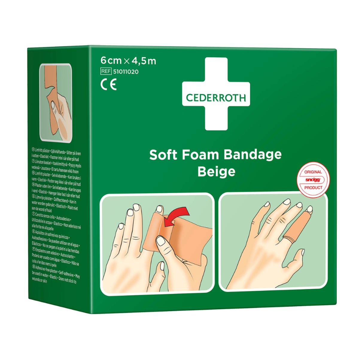 Bandage Soft Foam Cederroth Beige 6 cm x 4,5 Meter