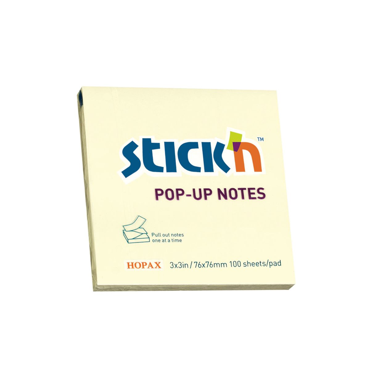 Notes Z 75x75 mm Stick'n gul