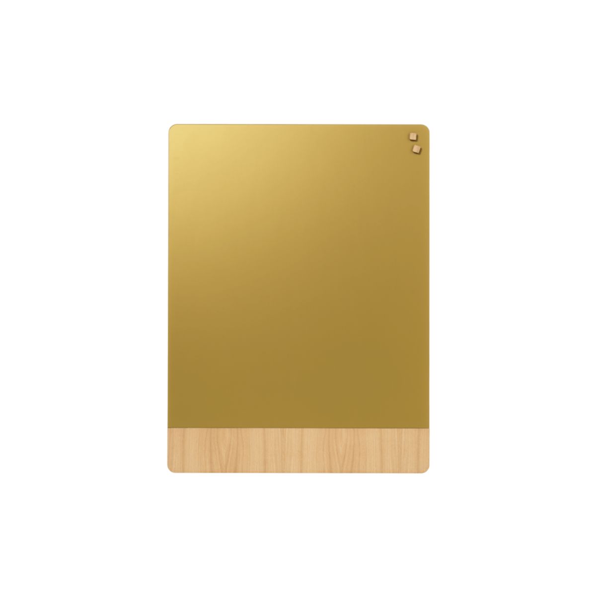 Magnetisk Glastavle Naga | 120 x 90 cm | Mat Glas Guld med Egefiner