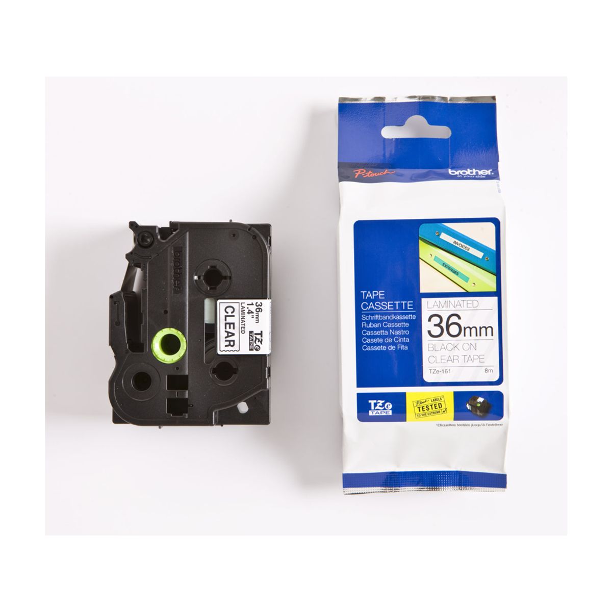 Brother Tape Tze161 36mm Sort/klar