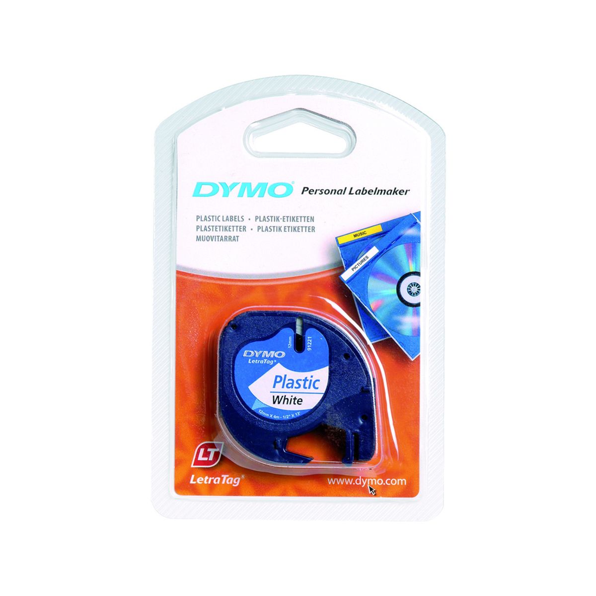 Dymo Letratag Tape 12mm Klar Plast S0721530