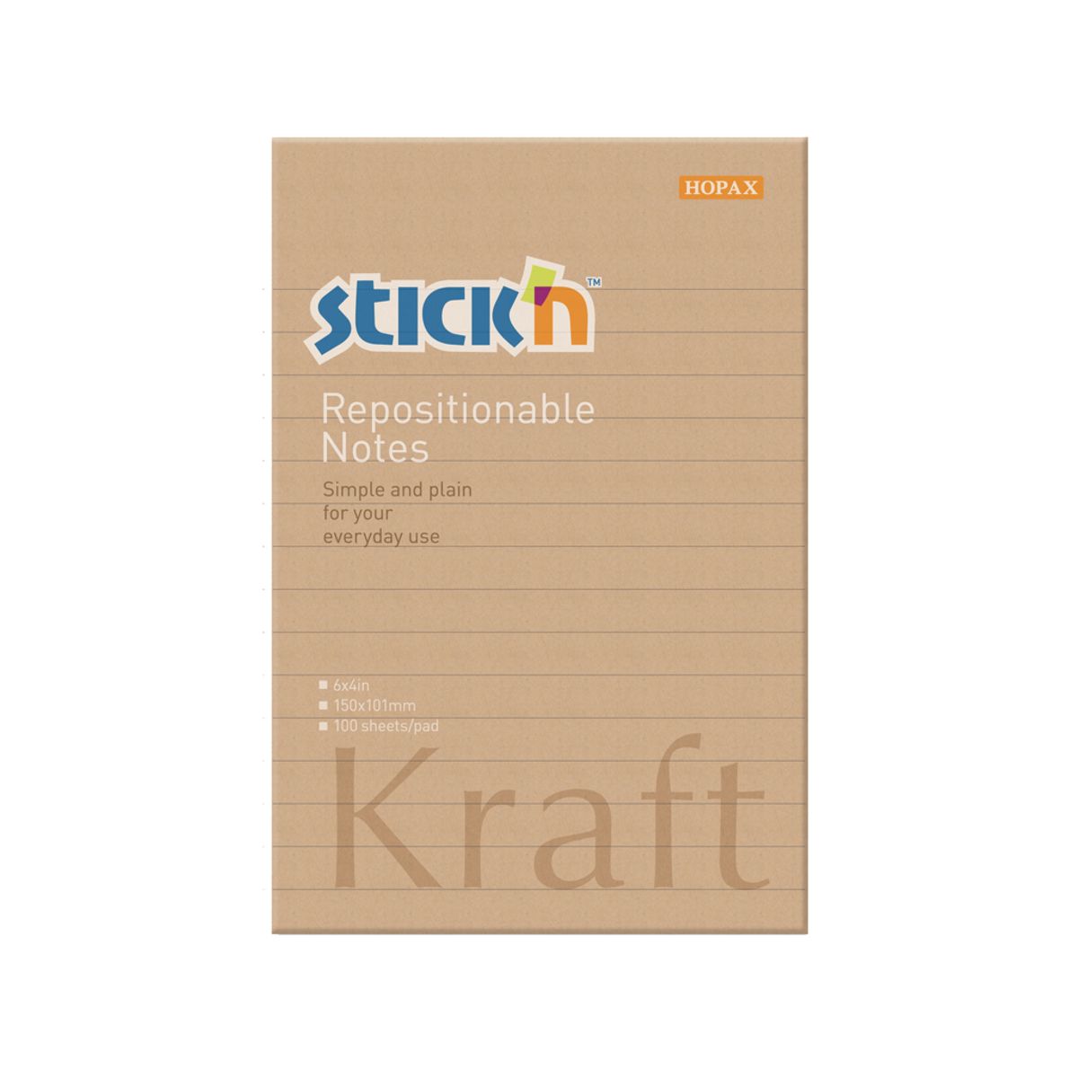 Notes Stick'n Kraftblock Brun