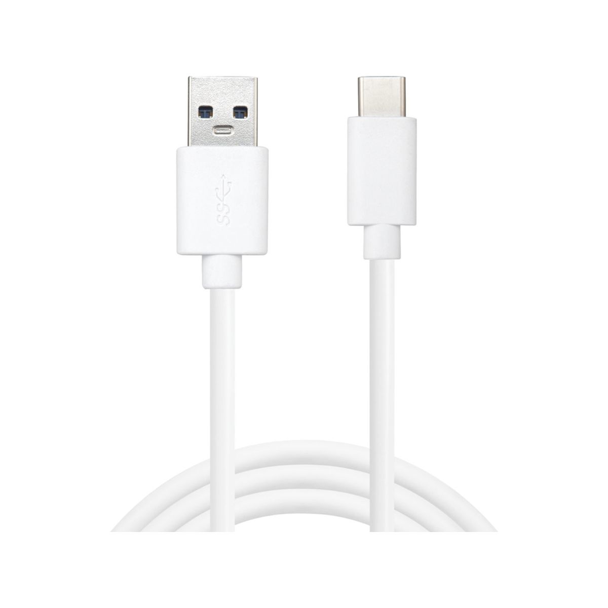 Usb Kabel Usb-c til Usb-a Hvid 1 Meter