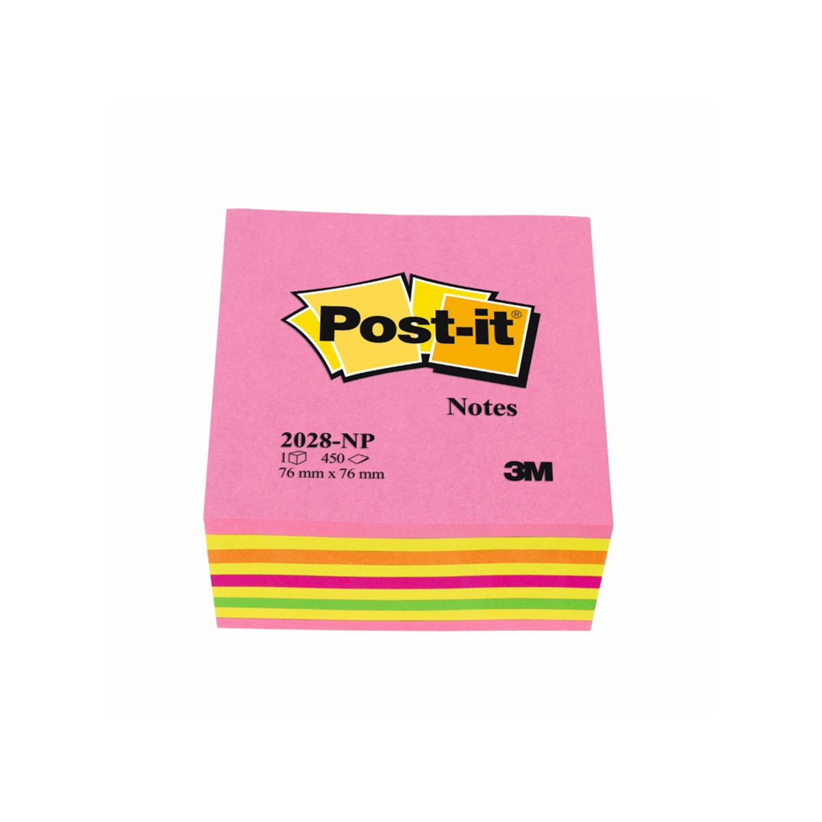 Post-it 76x76mm Neon Cube 450 Blade