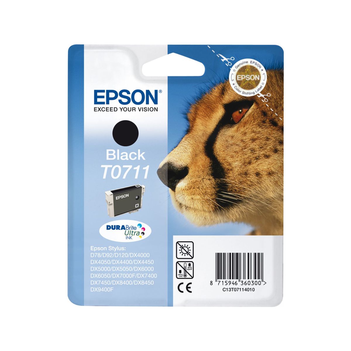 Epson T0711 Blæk Sort