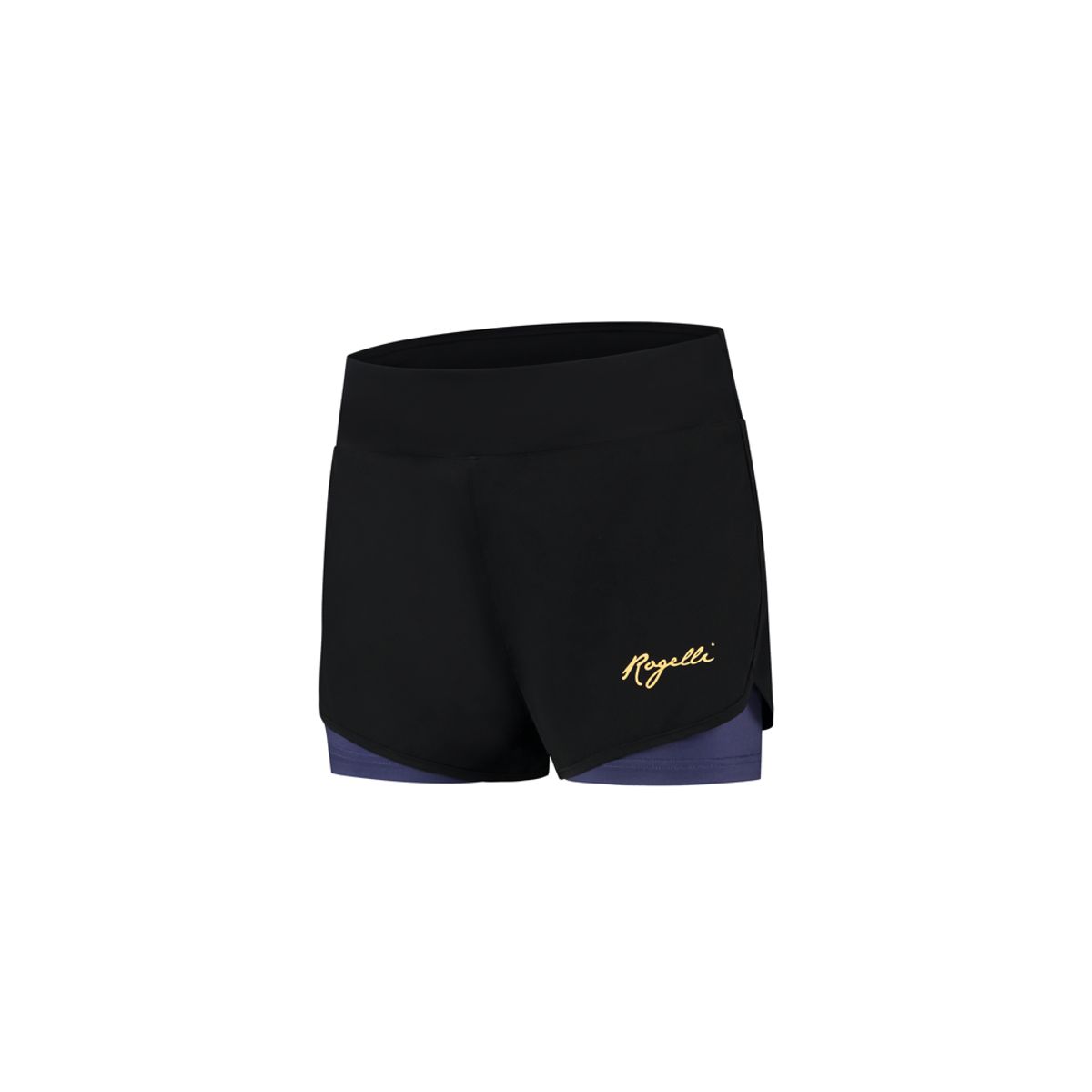 Rogelli Indigo - Løbeshorts 2 in 1 - Dame - Sort/Purple - Str. S