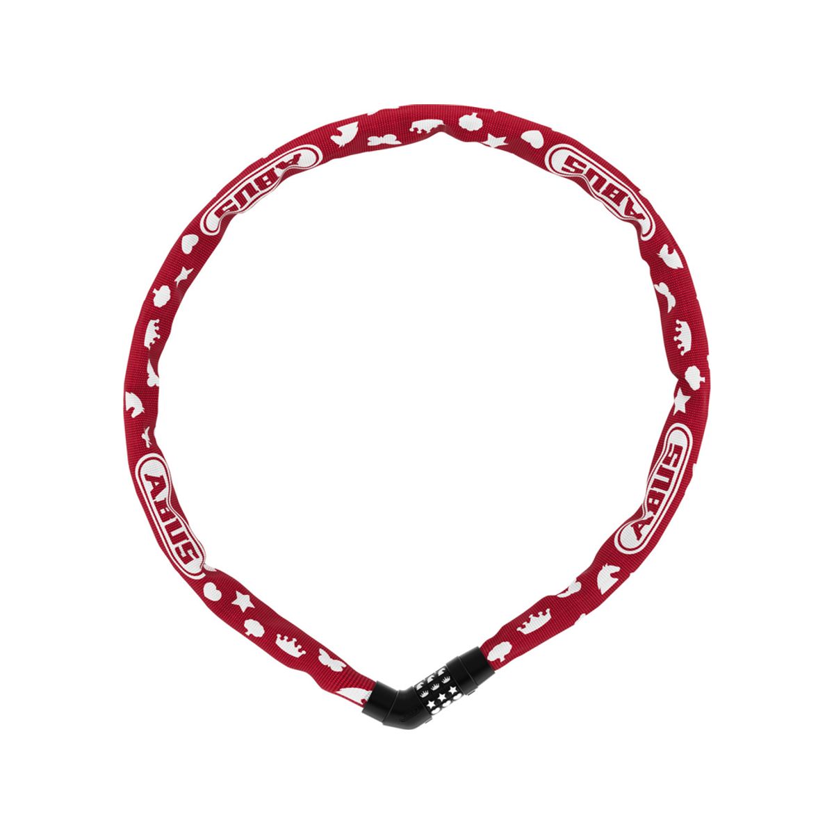 Abus 4804C Steel-O-Chain - Kædelås - 75cm - Red symbols