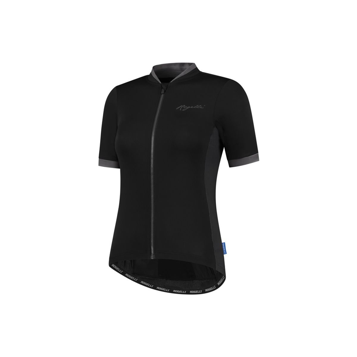 Rogelli Essential - Cykelbluse - Dame - Korte ærmer - Race Fit - Sort - Str. XL