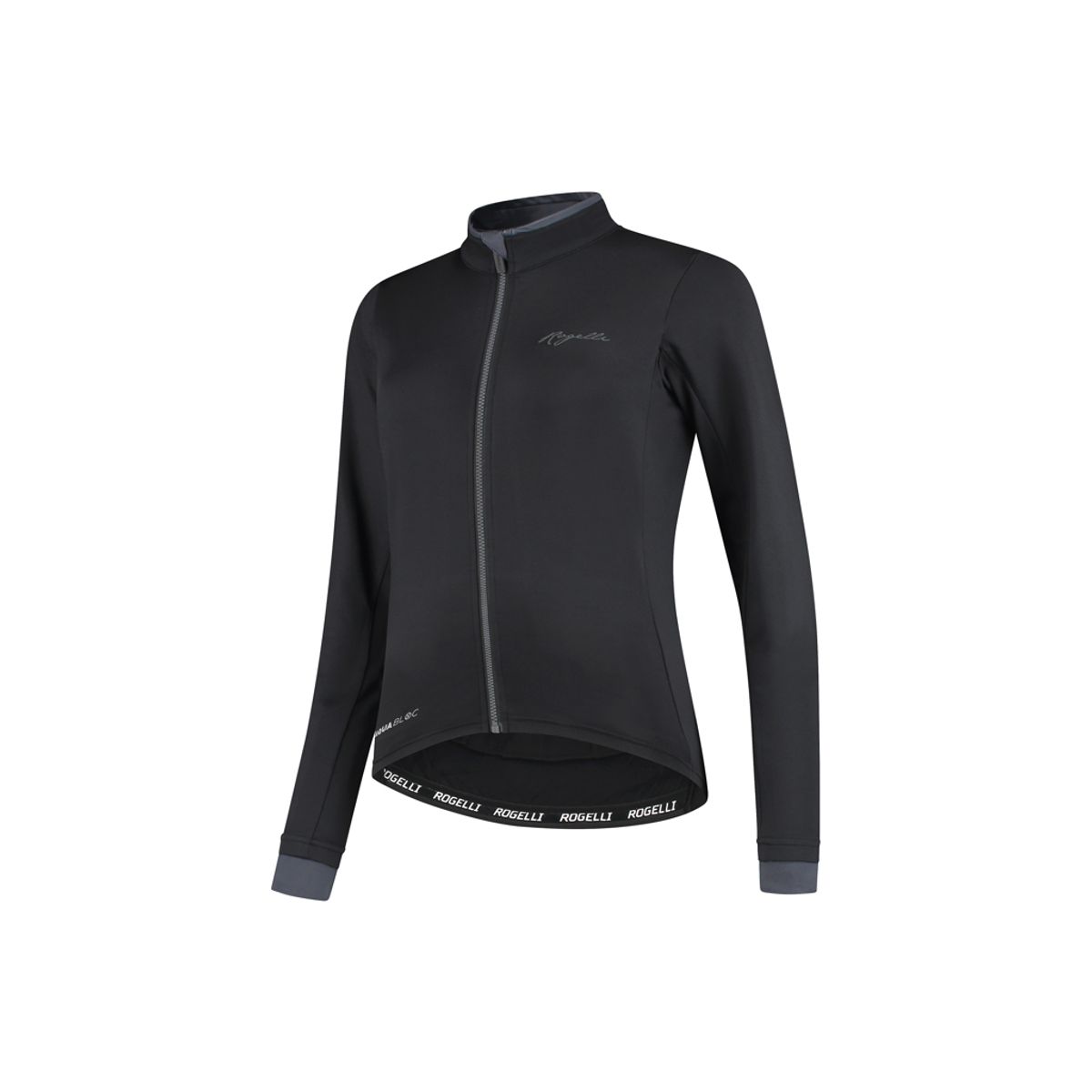 Rogelli Essential - Cykeltrøje Dame - Lange ærmer - Sort - Str. 2XL