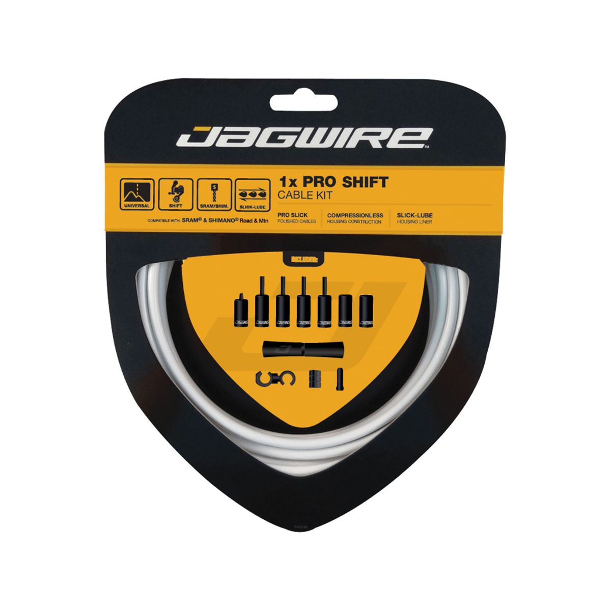 Jagwire - Pro Shift - 1x Gearkabel sæt - Road/MTB - Hvid