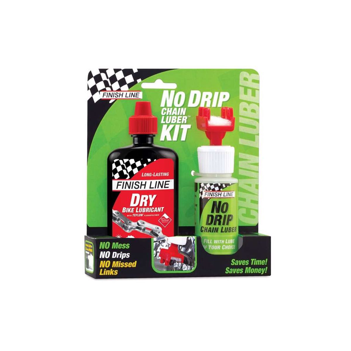 Finish Line - No Drip Chain Luber - Inkl. 120 ml dry lube - Kit