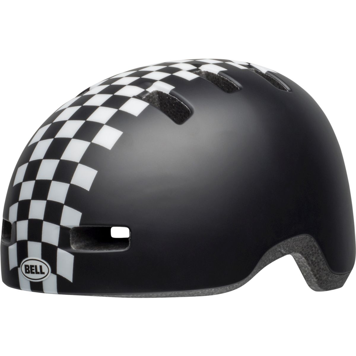 Bell Lil Ripper - Cykelhjelm - Str. 45-52 cm - Checkers mat sort hvid