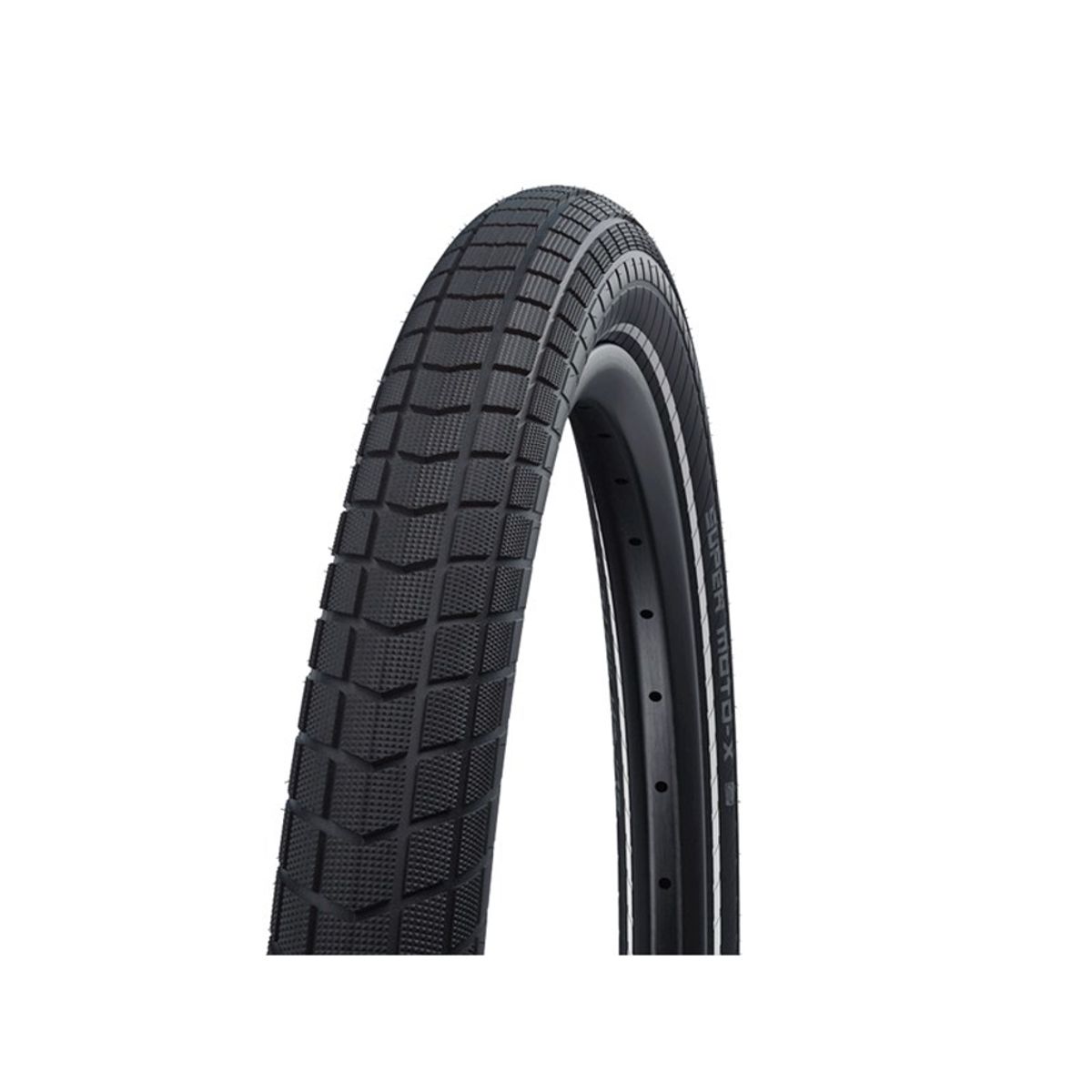 Schwalbe Super Moto-X - Tråddæk - 20x2,80 (70-406) E-50 - Sort refleks