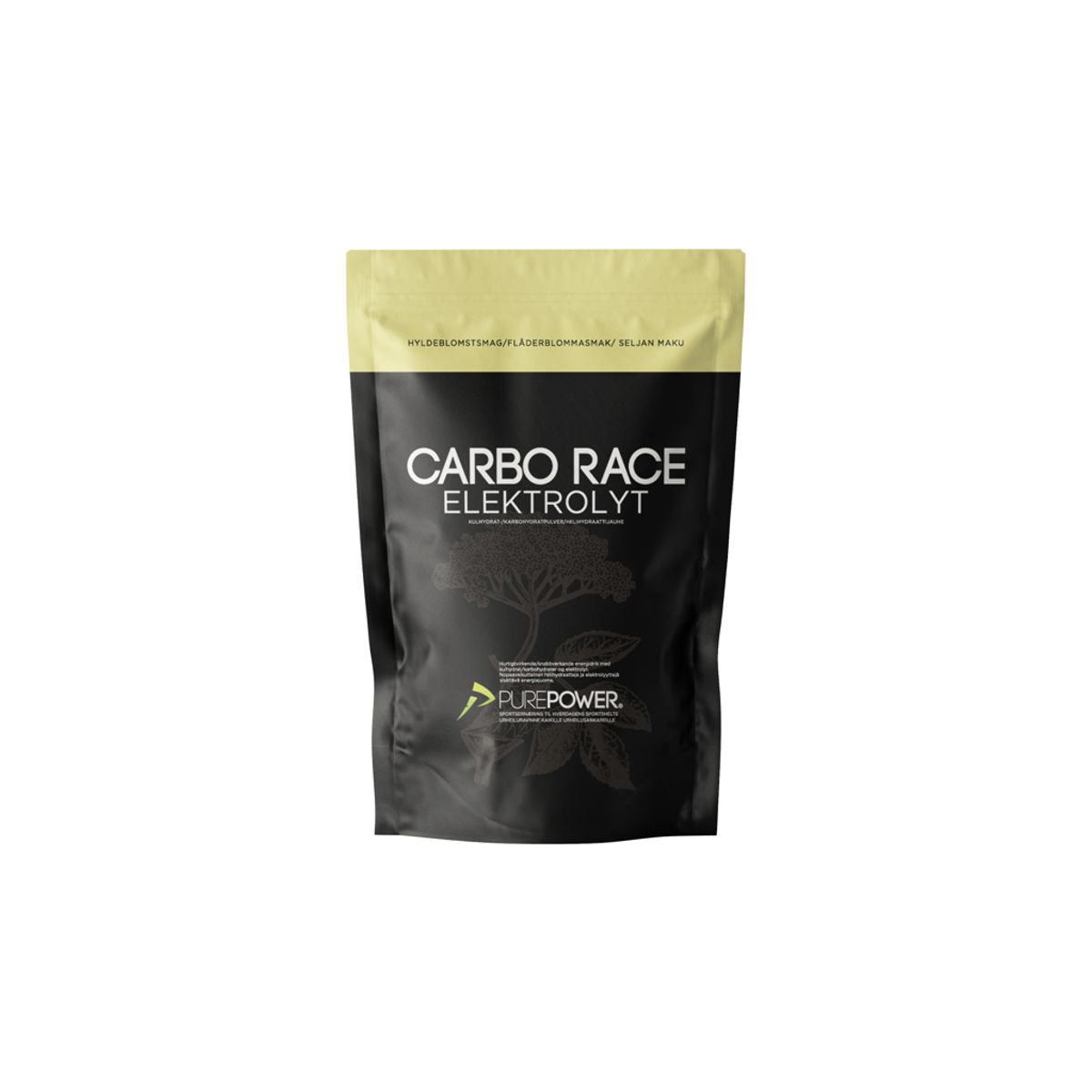 PurePower Carbo Race - Elektrolyt energidrik - Hyldeblomst - 1,0 kg