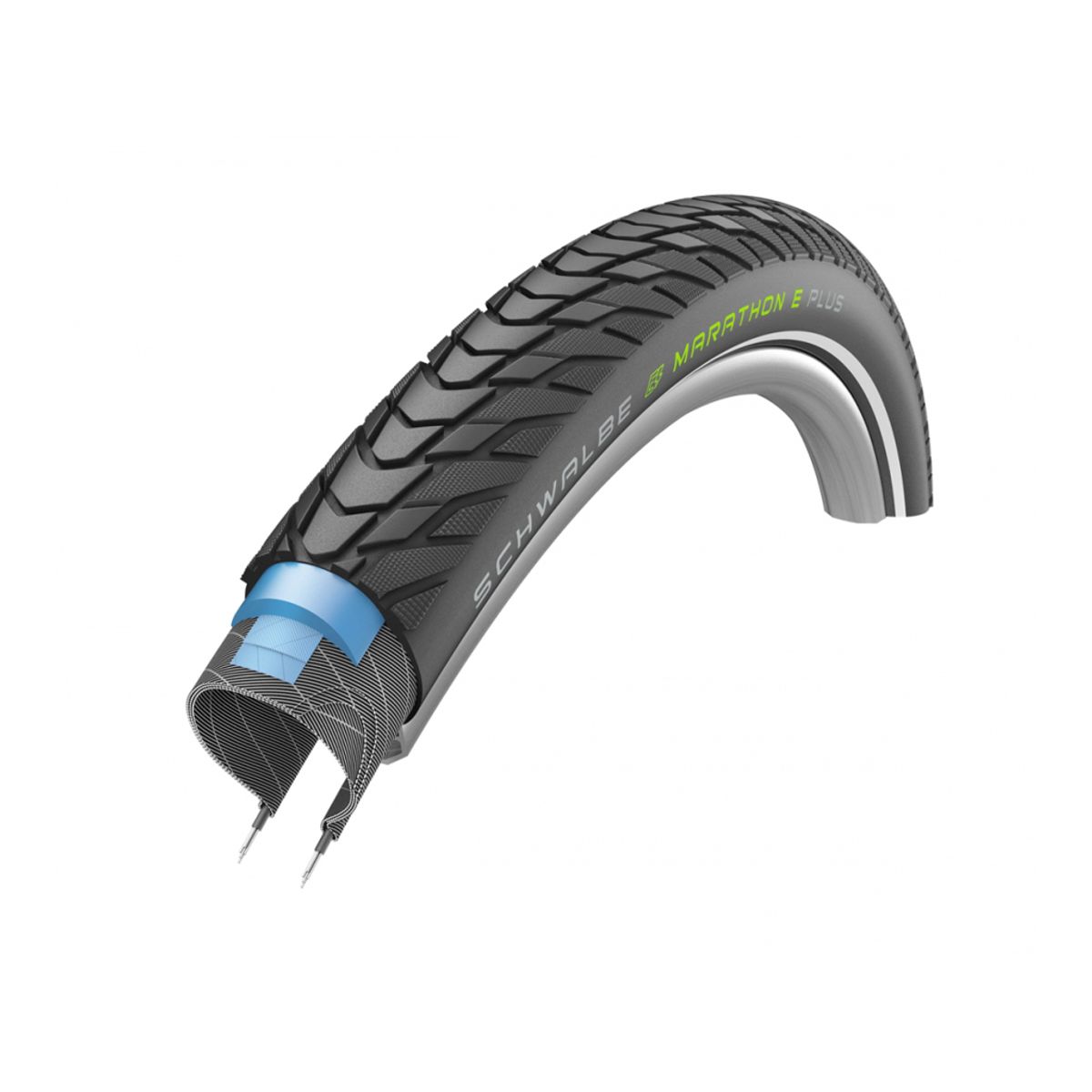 Schwalbe Marathon E-Plus - Tråddæk - 28x1,40 (37-622) E-50 - Sort