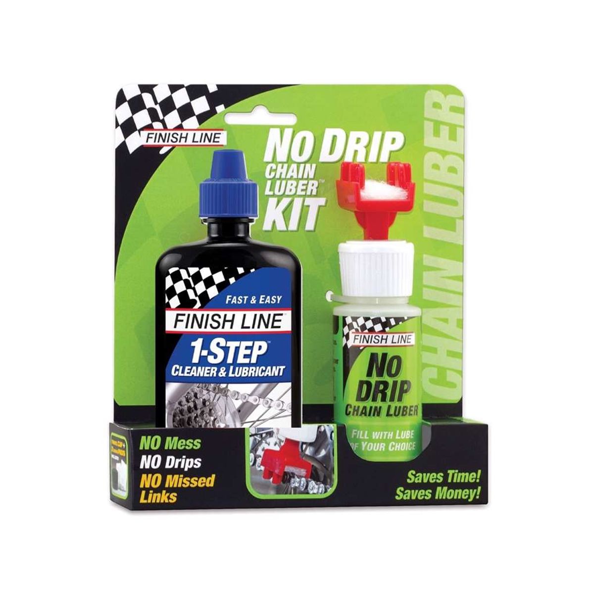 Finish Line - No Drip Chain Luber - Inkl. 120 ml 1-step - Kit