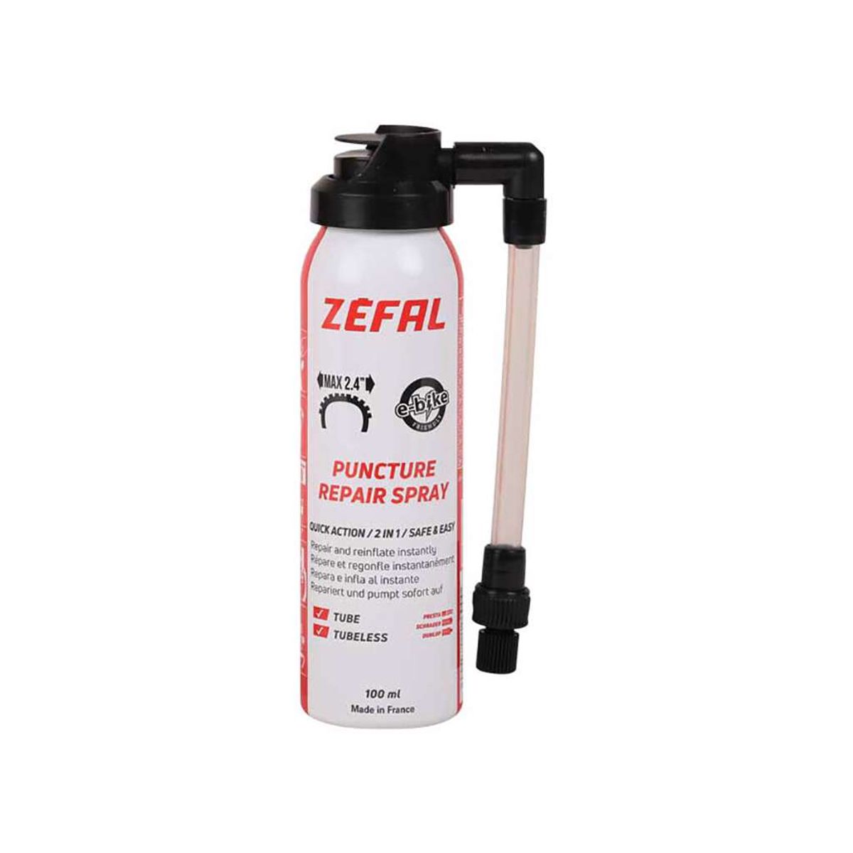 Zefal Repair Spray - Lappevæske - Til slange & Tubeless 100 ml