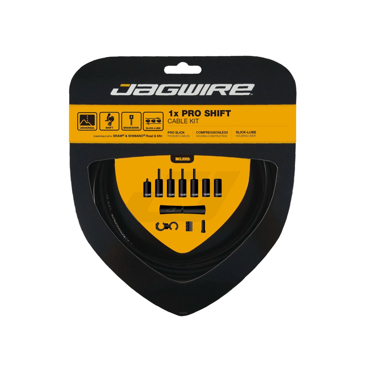 Jagwire - Pro Shift - 1x Gearkabel sæt - Road/MTB - Sort