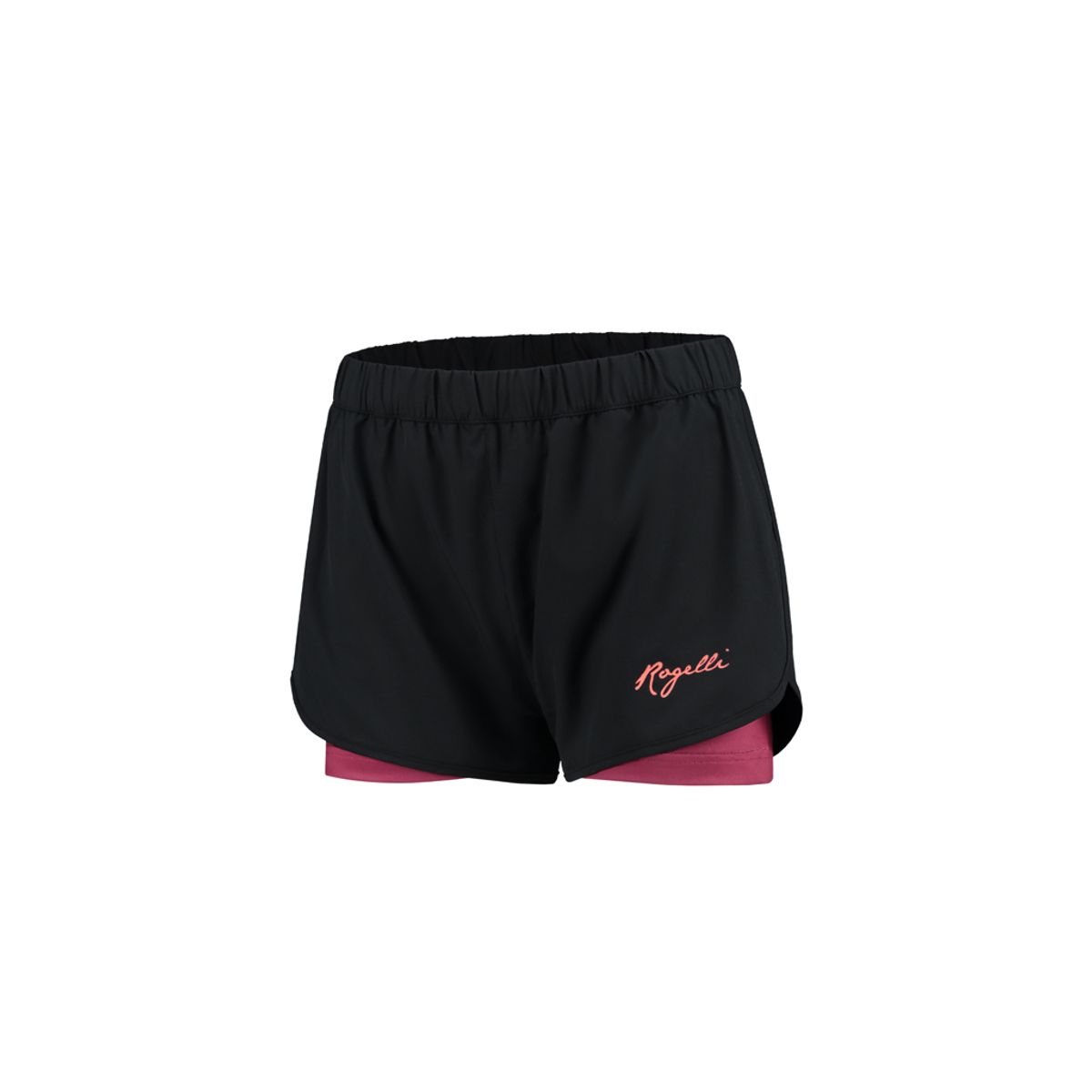 Rogelli Aura - Løbeshorts 2 in 1 - Dame - Sort/Cerise - Str. M