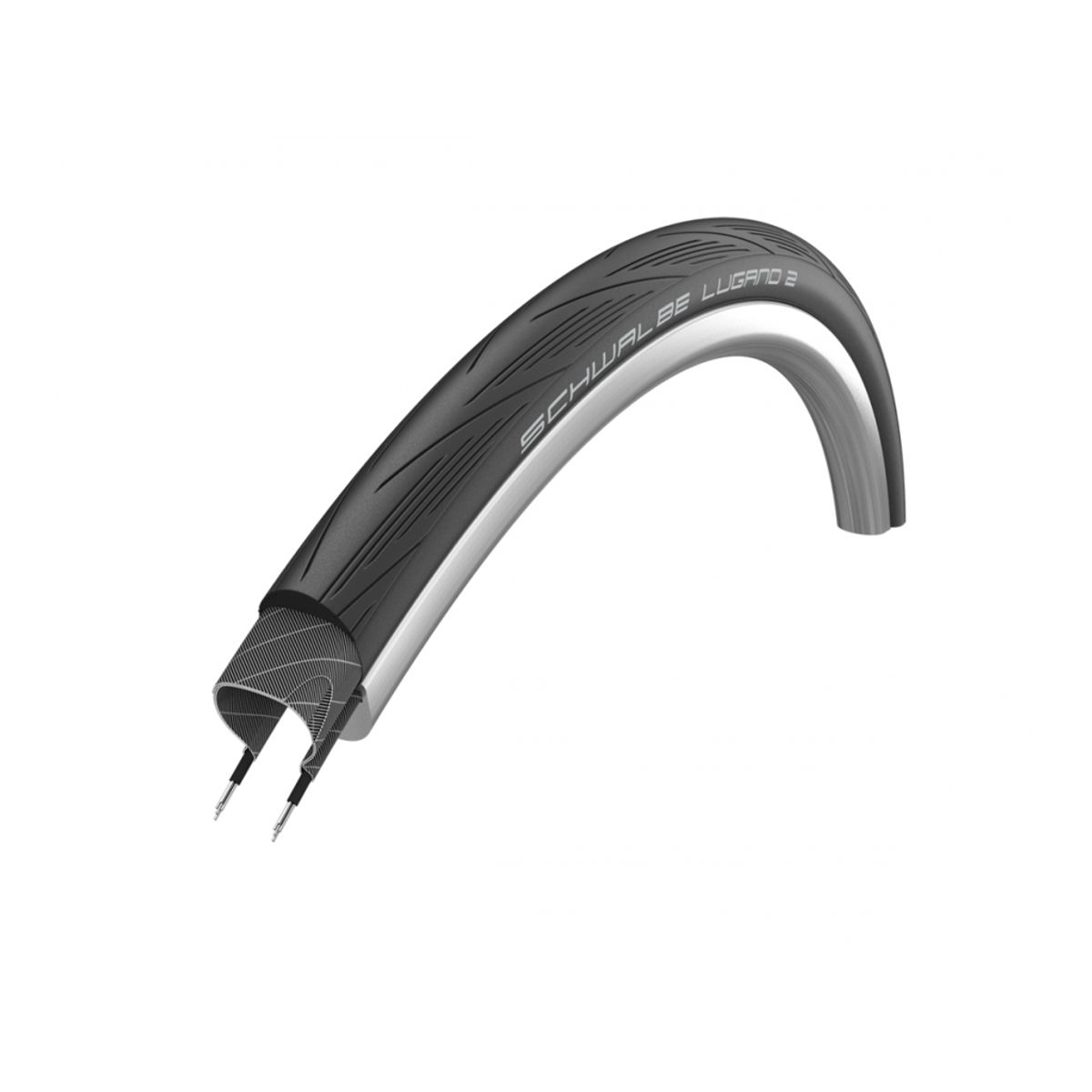 Schwalbe Lugano II - Endurance Tråddæk - 700x25c (25-622) Sort